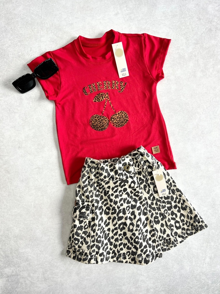 Short pollera cargo Animal Print