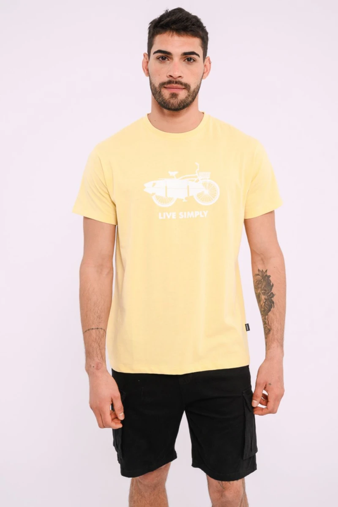 Remera estampada Mostaza